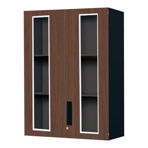 収納庫 エディア ガラス両開き扉 上置き