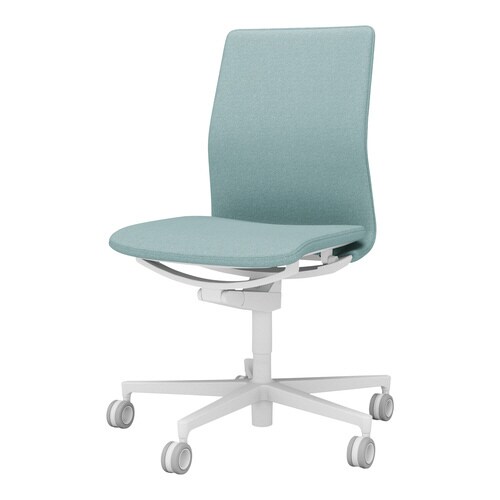 チェア ファブレ ホワイト脚 プレーン 肘無