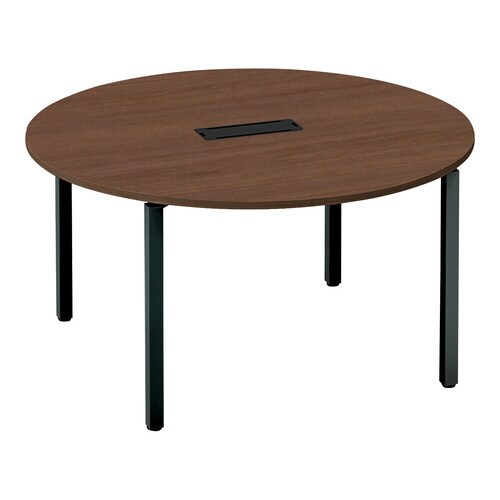 テーブル ワークフィット円形 配線付アジャスター脚