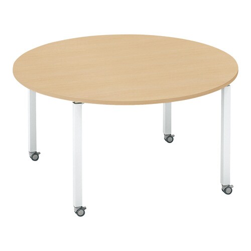 テーブル ワークフィット 円形 キャスター脚