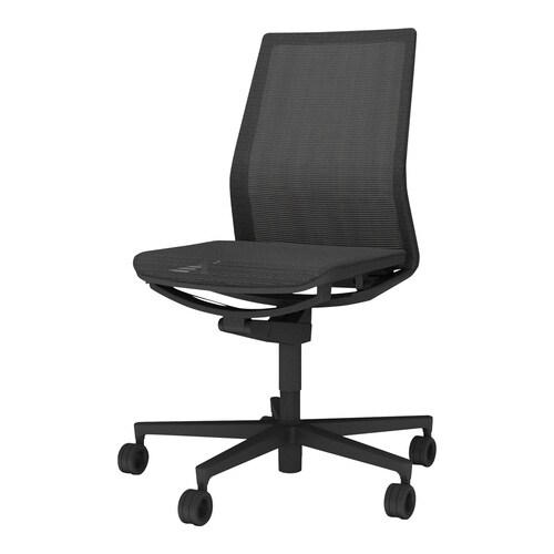 チェア ファブレ ブラック脚プレーンメッシュ 肘無