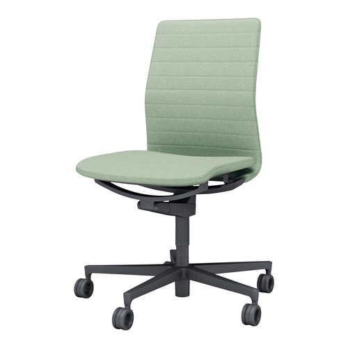 チェア ファブレ ブラック脚 ストライプ 肘無