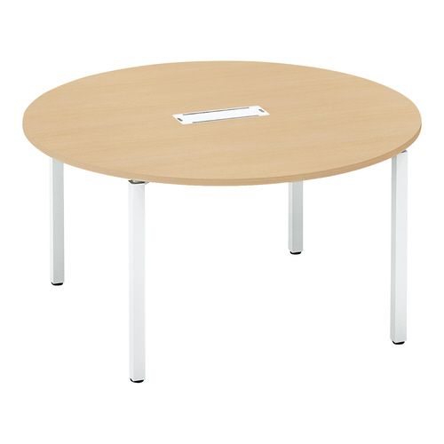 テーブル ワークフィット円形 配線付アジャスター脚