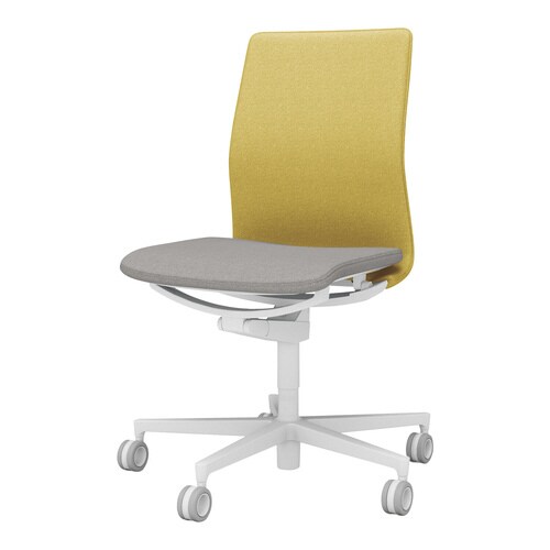 チェア ファブレ ホワイト脚 プレーン 肘無