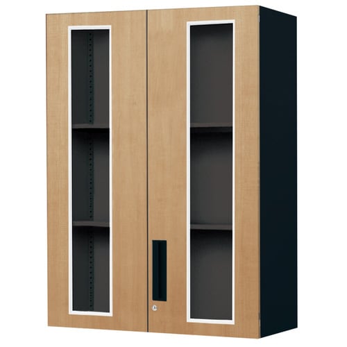 収納庫 エディア ガラス両開き扉 上置き