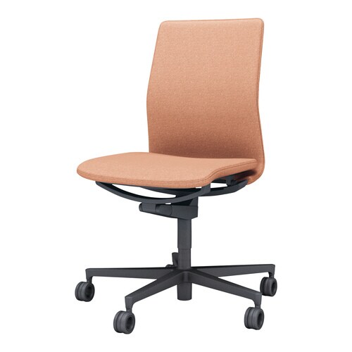 チェア ファブレ ブラック脚 プレーン 肘無