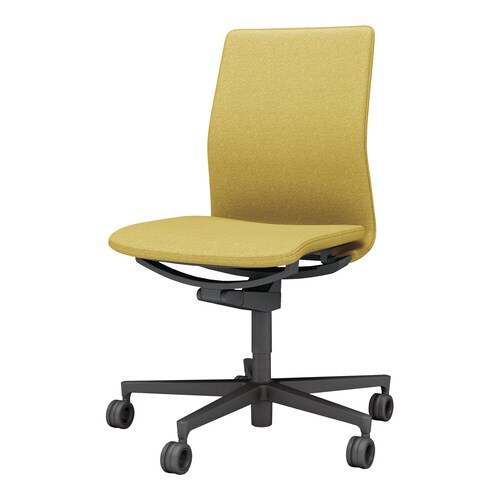 チェア ファブレ ブラック脚 プレーン 肘無