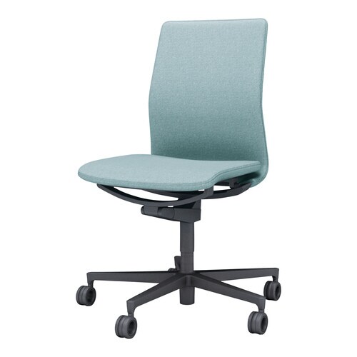 チェア ファブレ ブラック脚 プレーン 肘無