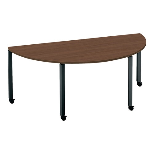 テーブル ワークフィット 半円形 キャスター脚