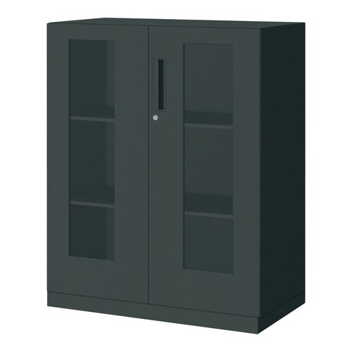 システム収納 エディア ガラス両開き扉