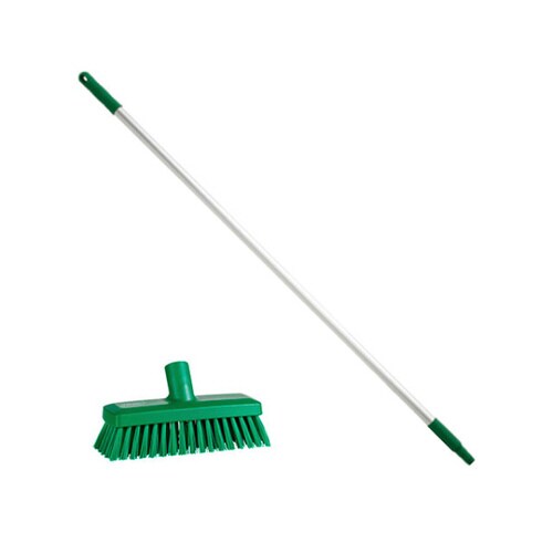 デッキブラシハンドル付緑 7042S