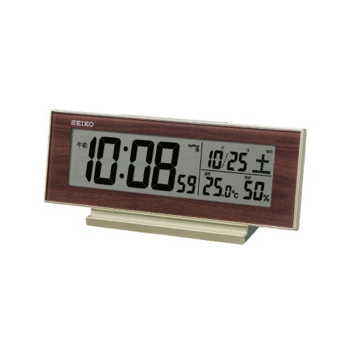 夜でも見えるアラーム連動電波時計SQ325B