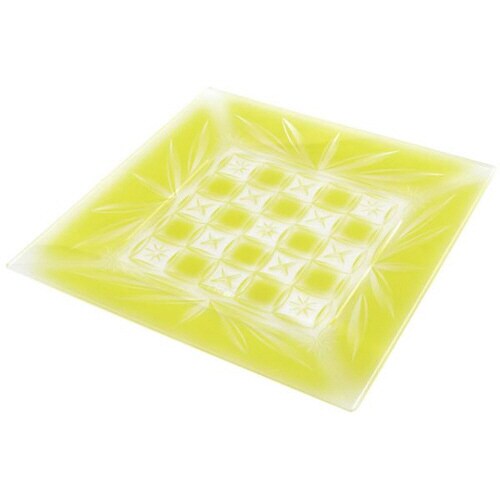 角皿(20)錦切子・黄 12パック