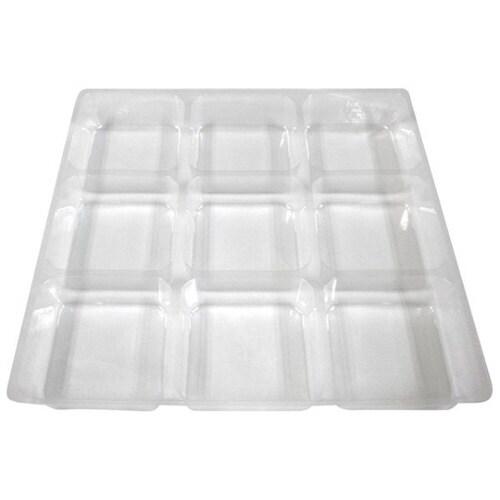 角皿(H−20)9個仕切 透明 12パック