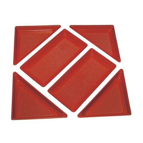 角皿H−40用中仕切D赤 40パック