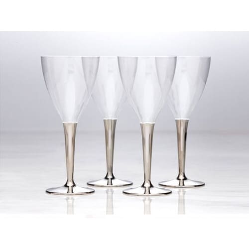 クリアワイングラスシルバ−ステム 10パック