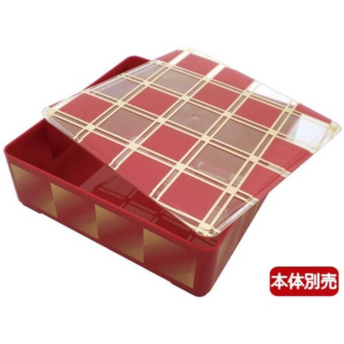 飛鳥(6.5寸)フタ 市松赤金 6パック