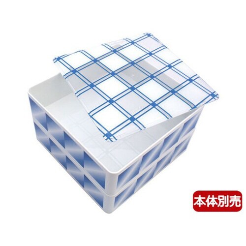 飛鳥(8寸)フタ 市松白青 6パック