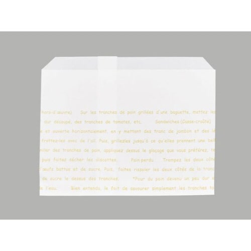 レシピ柄耐油紙袋No.182 40袋