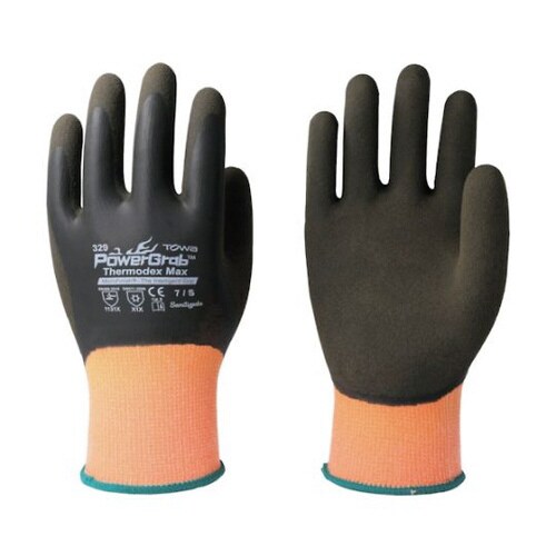 防寒天然ゴムコート手袋