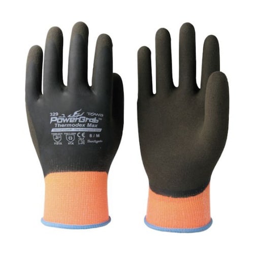 防寒天然ゴムコート手袋