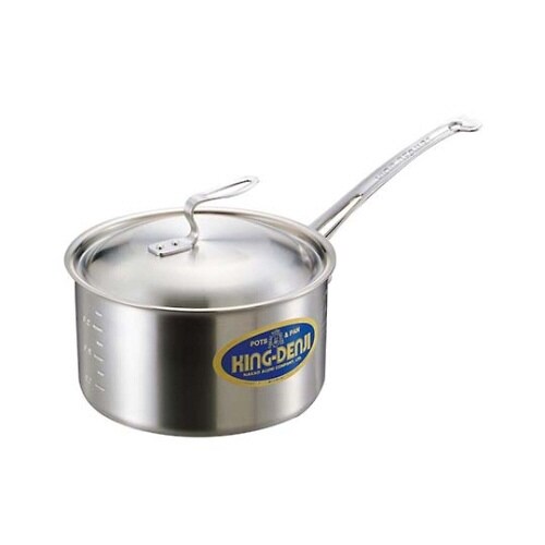 ニューキングデンジ深型片手鍋(目盛付)21cm