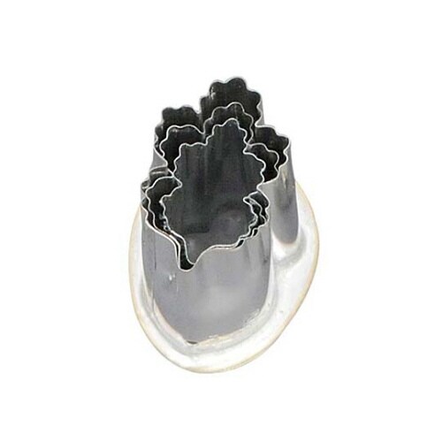 18−8渕付抜型菊の葉3pcs