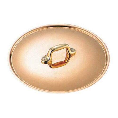 SW銅ツマミ付鍋蓋(真鍮柄)24cm