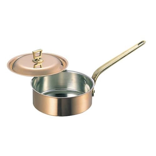 SW銅浅型片手鍋(蓋付)18cm
