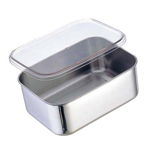 18−8深型キッチンバットAS蓋付