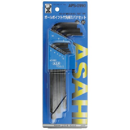 ボールポイント六角棒レンチセット9本組