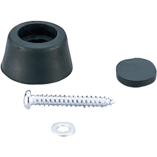 ゴムクッション戸当り黒4入11×22