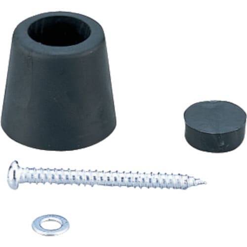 ゴムクッション戸当り黒4入20×23