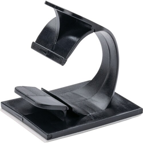 コードクリップ 粘着テープ付き 黒 (50個入)