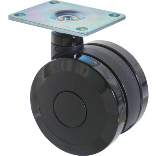 プレート式双輪キャスター(エラストマー車)