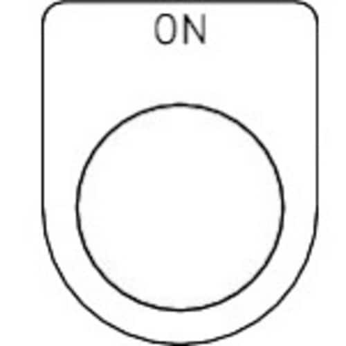 スイッチ銘板 ON 黒 φ30.5(5枚入り)