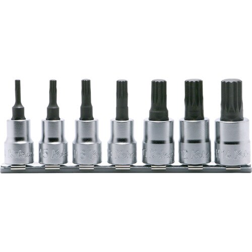 3重4角ビットソケット(XZN)レールセット