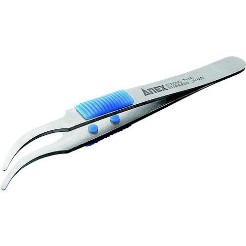 ラバーグリップ付ステンレスピンセット