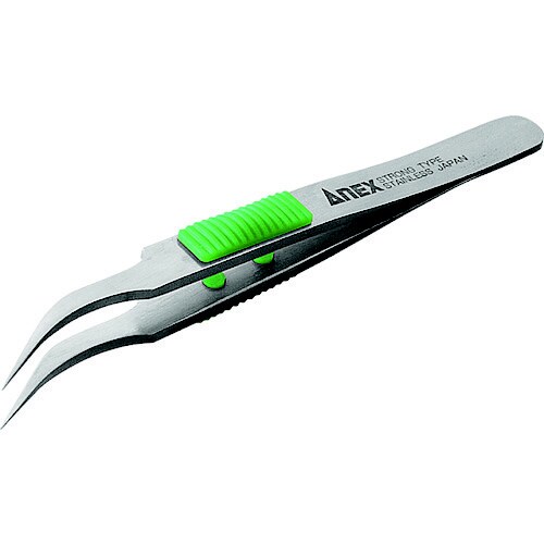 ラバーグリップ付ステンレスピンセット