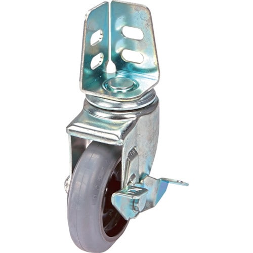 アングル式グレーゴムキャスター 自在S付 Φ100