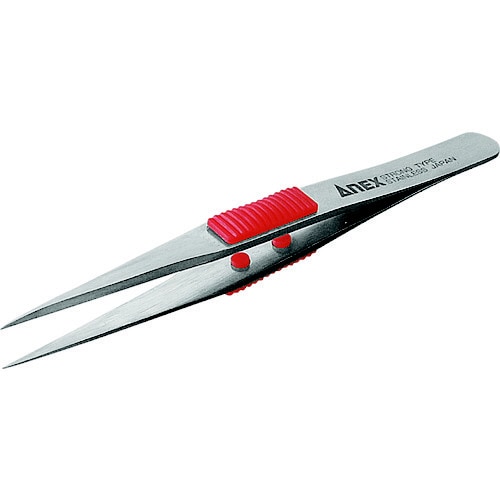 ラバーグリップ付ステンレスピンセット