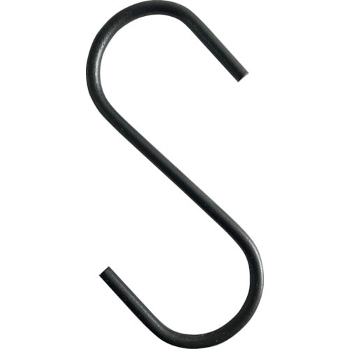 Sフック スチール製 300mm 黒