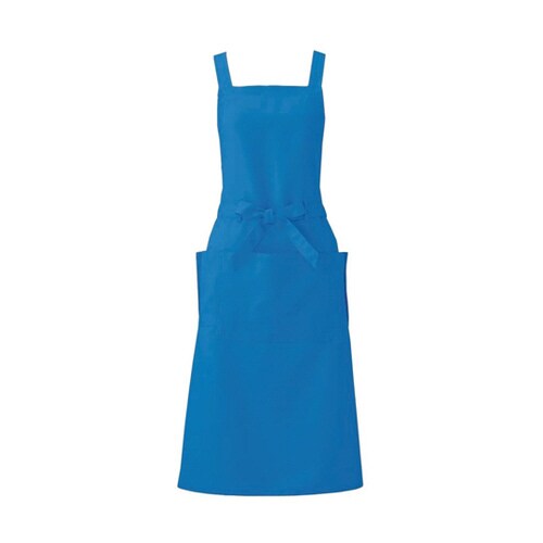 胸当てエプロン ブルー M APK494−21 M