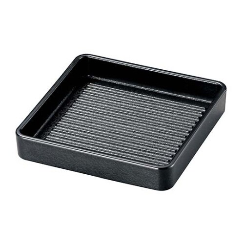 角肉皿 16cm 角 黒(塗無) 6818040