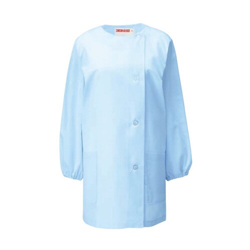 女子調理衣 長袖 サックス M 750−31 M