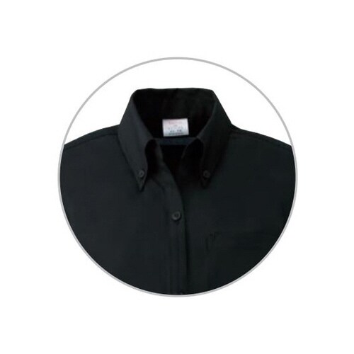 レディスシャツ半袖 ブラック S 622−05 S