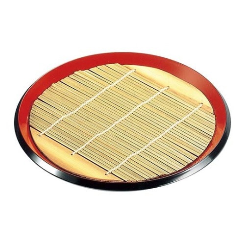 丸布目そば皿朱渕黒