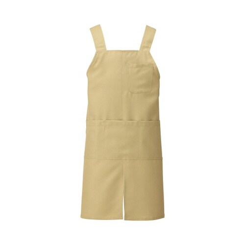 胸当てエプロンH型ベージュ