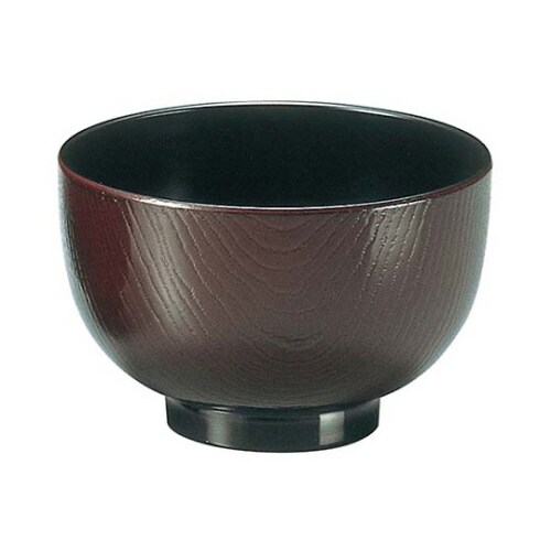 木目 汁椀 溜内黒 ABS樹脂 8127100
