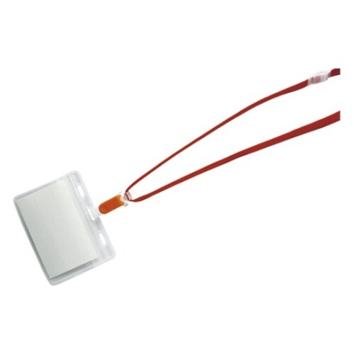 吊り下げ名札 脱着式 赤 CR−NF−477−R